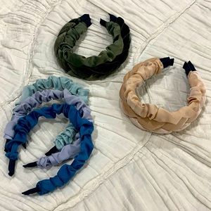 SET OF 7! Silky and velvet headbands